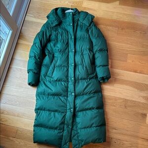 Lululemon Wunder Puff Long Down Jacket, Size 6, Evergreen, EUC